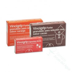 VINCIGRIP FORTE GRANULADO PARA SOLUCION ORAL SABOR NARANJA, 10 SOBRES