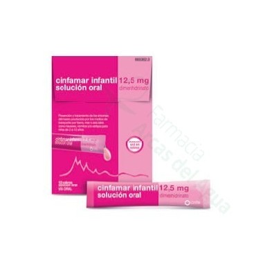 CINFAMAR INFANTIL 12,5 MG SOLUCION ORAL , 6 ENVASES UNIDOSIS DE 5 ML