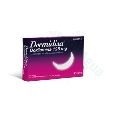 DORMIDINA DOXILAMINA 12,5 MG COMPRIMIDOS RECUBIERTOS CON PELICULA , 14 COMPRIMIDOS